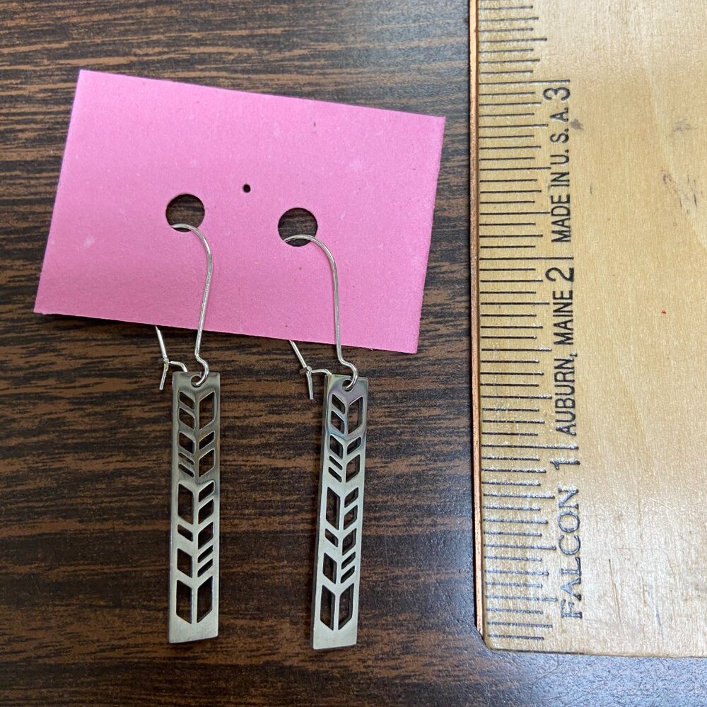 Geometric Chevron Charm Earrings